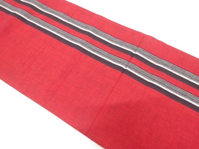 JAPANESE FUKURO OBI / UNUSED / TSUMUGI / WOVEN STRIPE(NON-TAILORED)